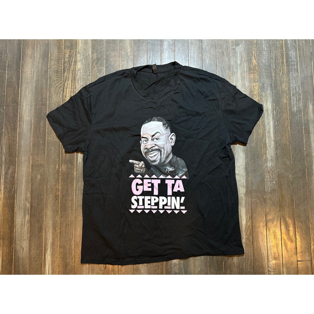 PFR New York Martin Lawrence Get Ta Steppin Graphic T-Shirt Black 2X Mens Cotton
